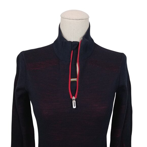 Smartwool Intraknit Thermal Merino Quarter-Zip Base Layer Top Sz Small - Picture 3 of 9